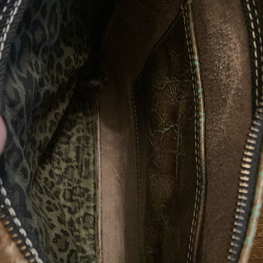 Merrick’s Custom Leather Pendleton/HOH/Leather Teeter Crossbody Bag Like New! - Picture 6 of 6